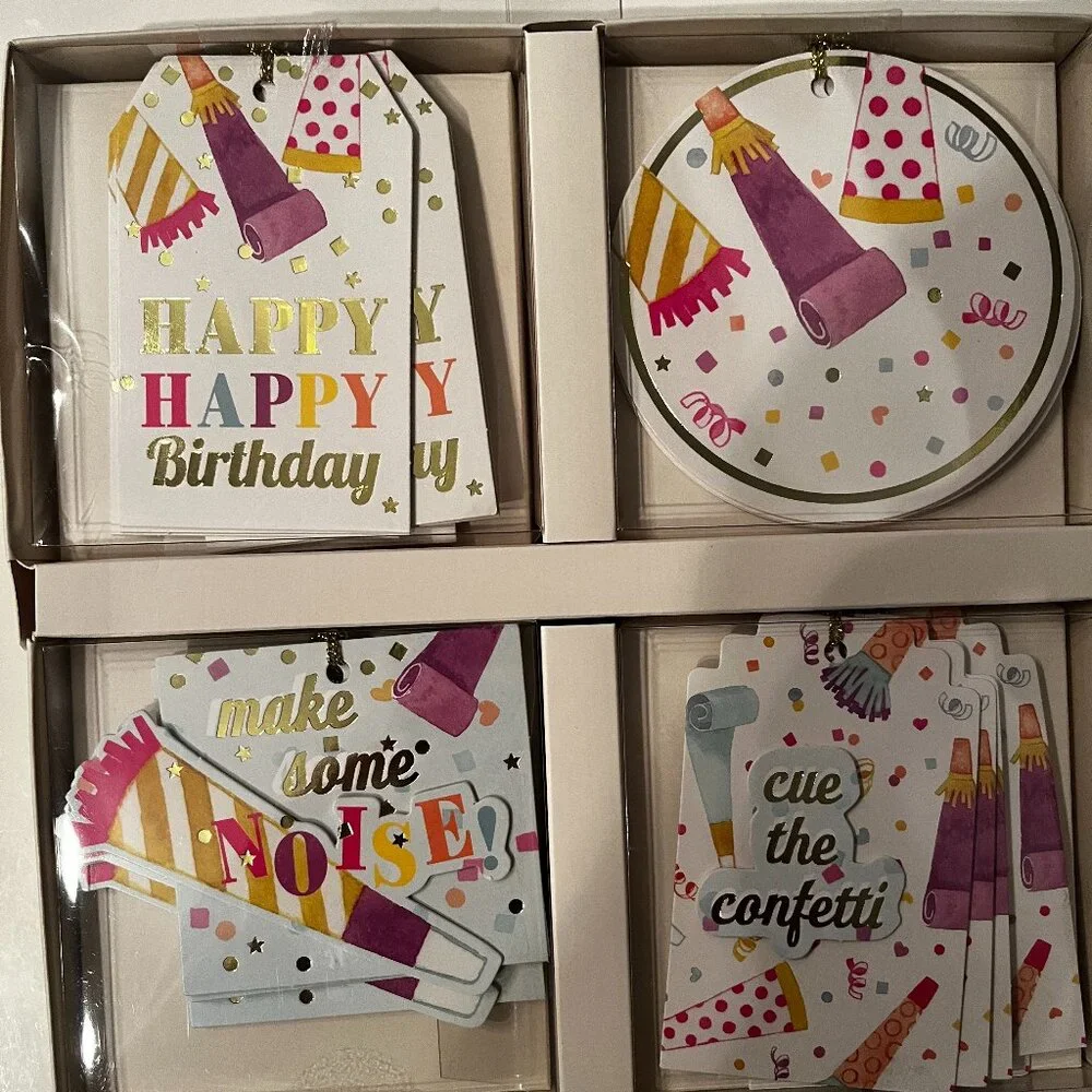 Gift Tags / Birthday Themed‎ (20 Cards / 4 Different Designs / new/gift wrap/x)